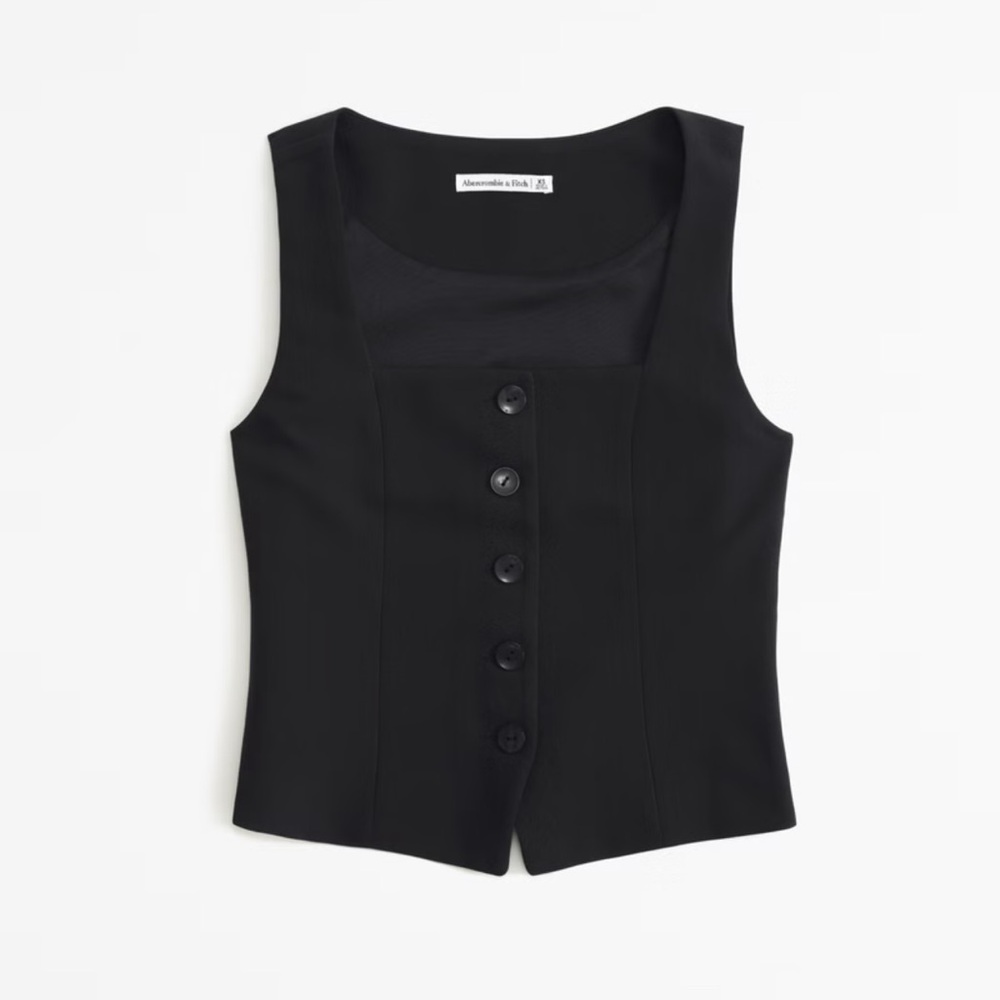 Bestseller - The A&F Mara Tailored Vest Squareneck Set Top